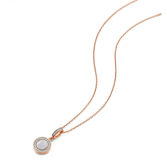 Mother of Pearl 18ct Rose Gold Plated Pendant