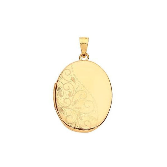 9CT YEL GOLD OVAL LOCKET