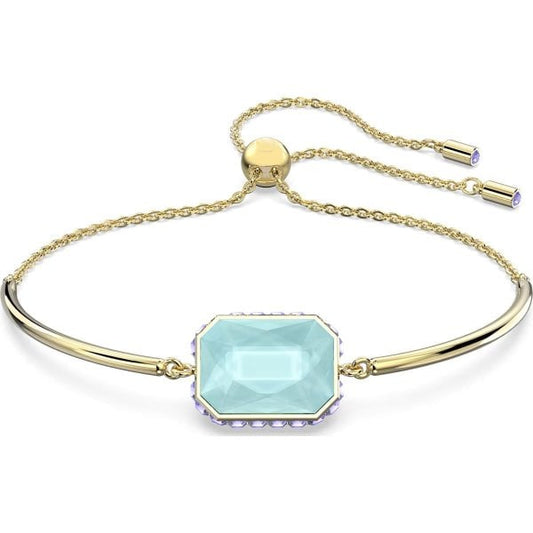 Orbita bracelet, Octagon cut, Multicolored, Gold