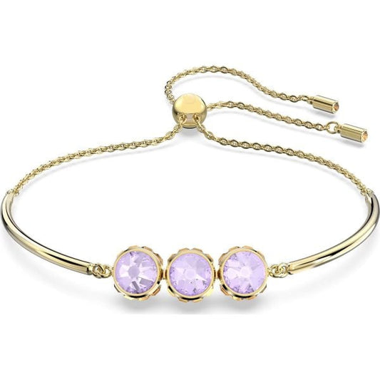 Orbita bracelet, Round cut, Multicolored, Gold