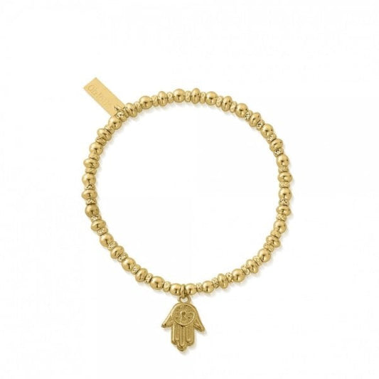 Gold Didi Sparkle Hamsa Hand Bracelet