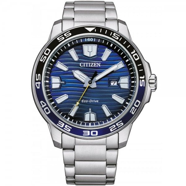 Men's Stainless Steel Eco-Drive Watch