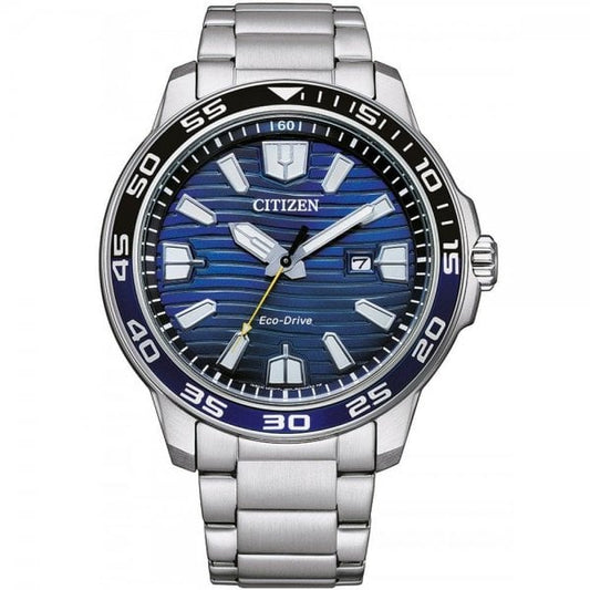 Men's Stainless Steel Eco-Drive Watch