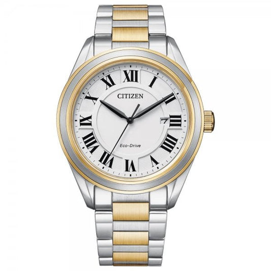 Gent Two Tone Arezzo EcoDrive Watch