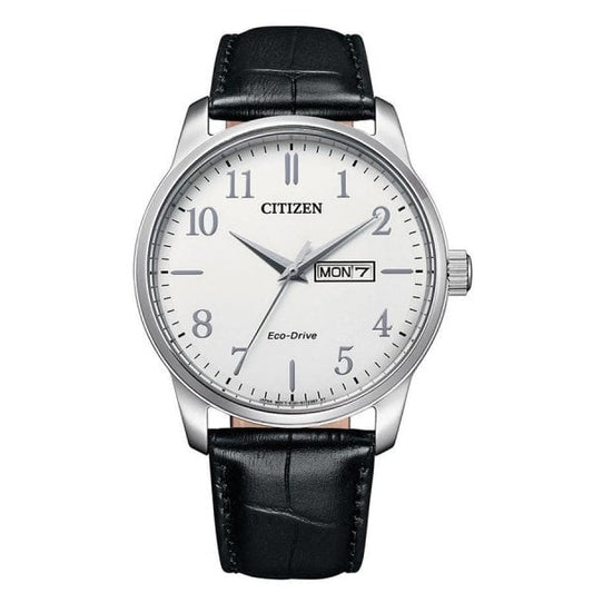 Gents Leather Strap EcoDrive Watch