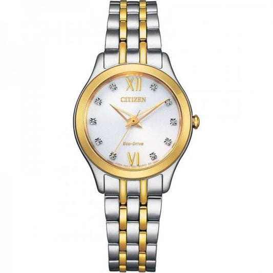 Ladies Eco-Drive Crystal Dial Watch