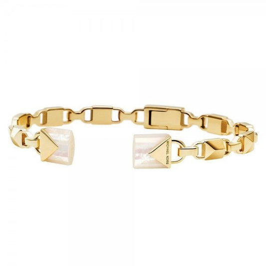 Mercer 14ct Gold Plated Mother of Pearl Bangle