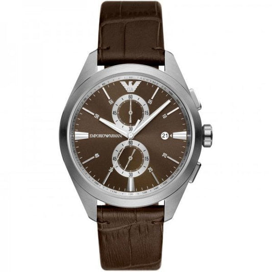 Chronograph Brown Leather Watch