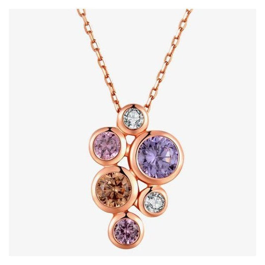 Bubble Rose Gold Plated Multi-Colour Pendant