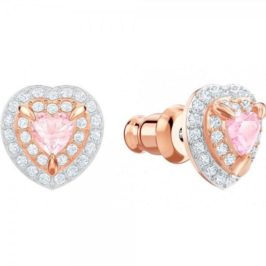 Swarovski One Rose Stud Pierced Earrings