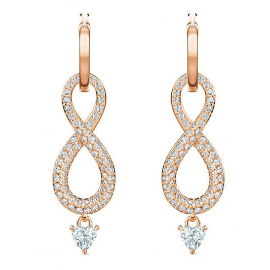 Swarovski Infinity Rose Gold-Tone Earrings