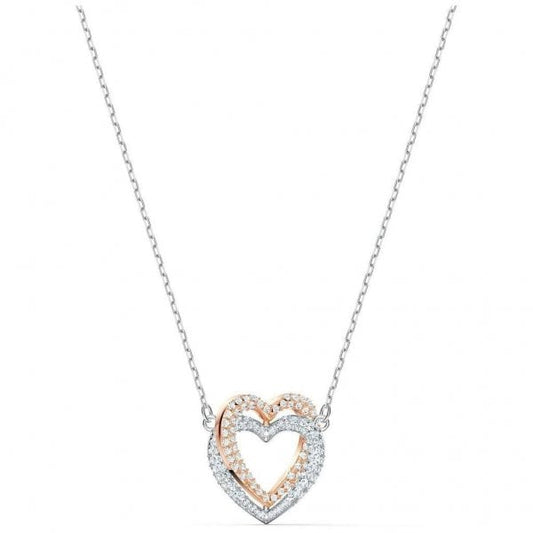 Infinity Heart Necklace, White