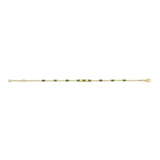 Link To Love Gold & Tourmaline Bracelet- Size 16