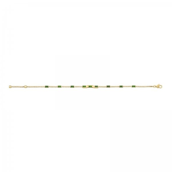 Link To Love Gold & Tourmaline Bracelet- Size 16