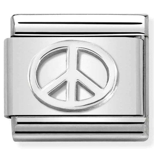 Silver Peace Symbol Charm