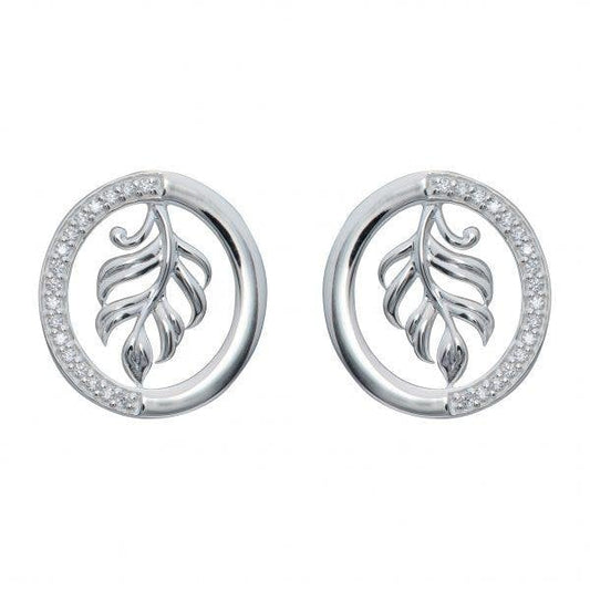Sterling Silver Stud Earrings w/ CZ