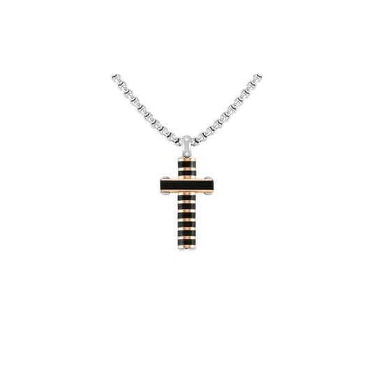 Unisex Strong Necklace Black & Rose Gold