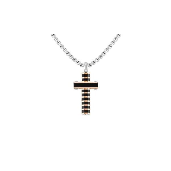Unisex Strong Necklace Black & Rose Gold