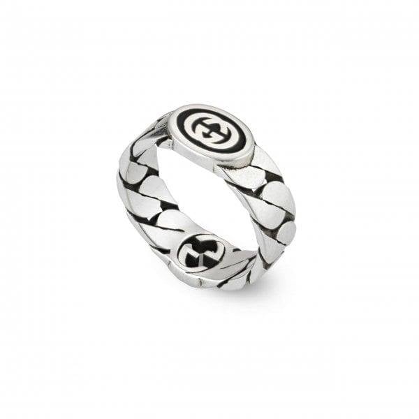 Interlocking G Ring Sterling Silver - SIZE 19