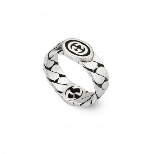 Interlocking G Ring Sterling Silver - SIZE 19