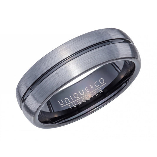 Tungsten Carbide Ring with Black IP Plating 7mm
