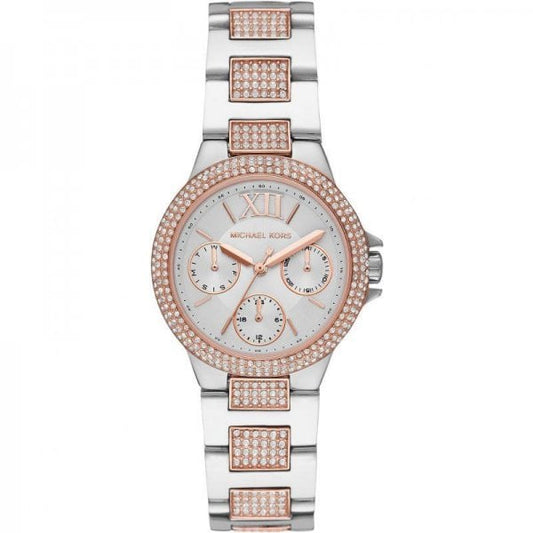 Michael Kors Camille Steel and Rose Gold Tone