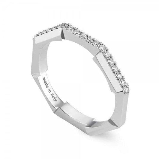 18k White Gold GUCCI Link to Love Ring