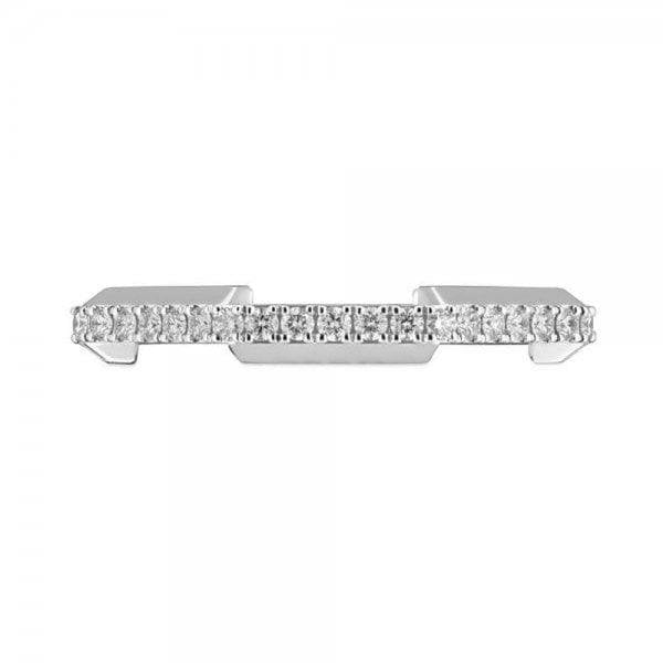 18k White Gold GUCCI Link to Love Ring