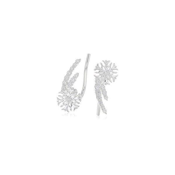 snowflake climber earrings