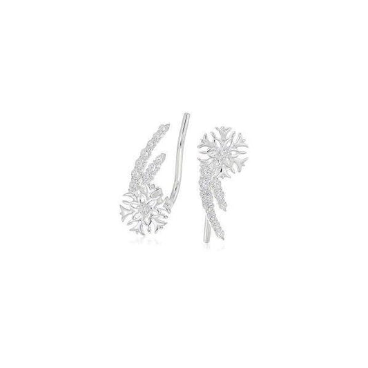 snowflake climber earrings