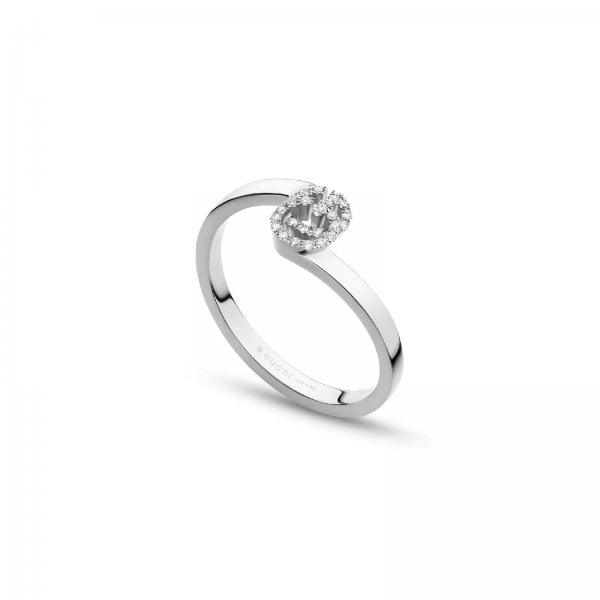 Running 18ct White Gold & Diamonds Ring - Size 13