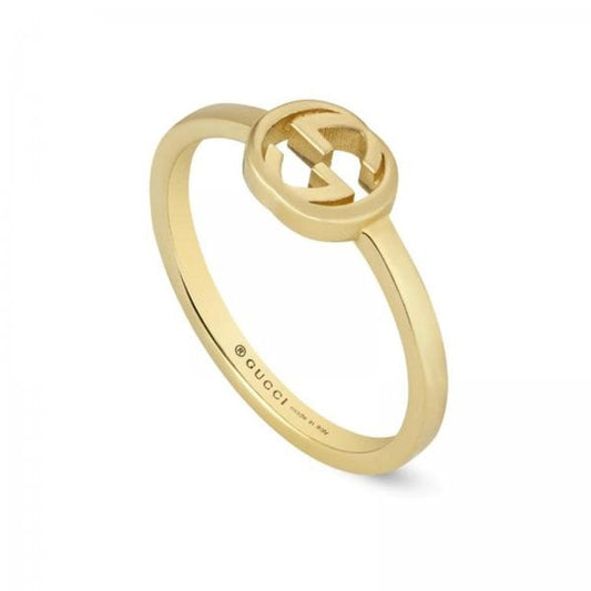 18ct Yellow Gold GUCCI Interlocking Ring