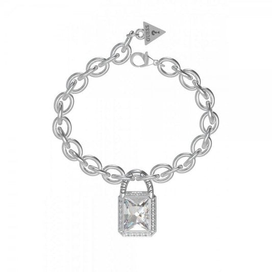 Bold Padlock Clear Bracelet