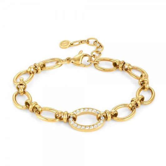Affinity Yellow Gold PVD Plated CZ Bracelet