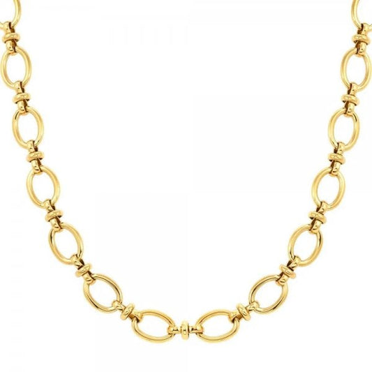 Affinity Gold Plated Steel Oval Link Necklace