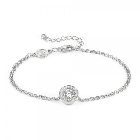 Aurea Silver CZ Halo Bracelet