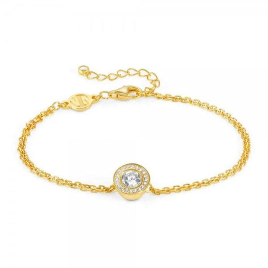 Aurea Gold Plated CZ Halo Bracelet