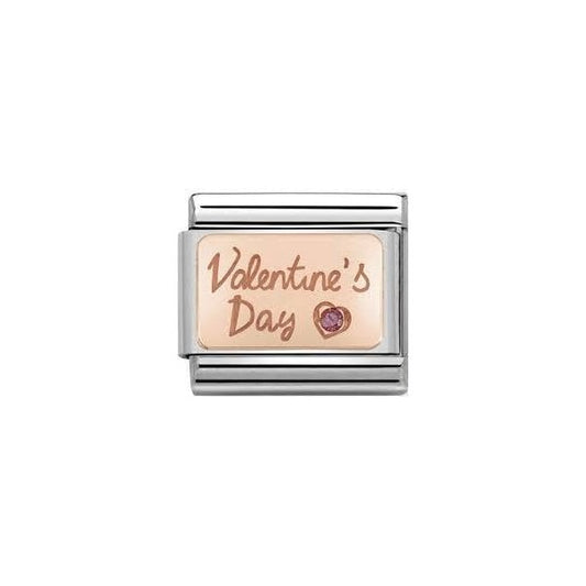 Classic Rose Gold Crystal 'Valentines Day' Charm