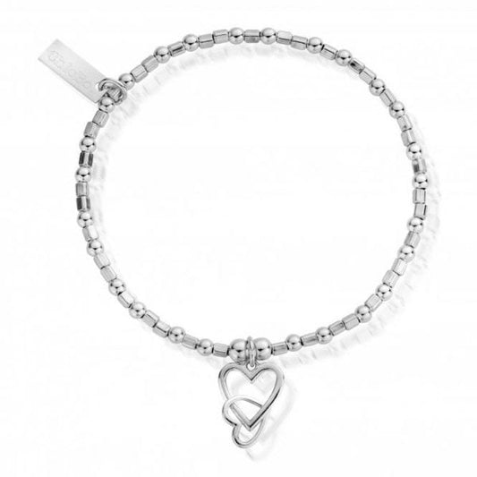 Mini Cube Interlocking Love Heart Bracelet