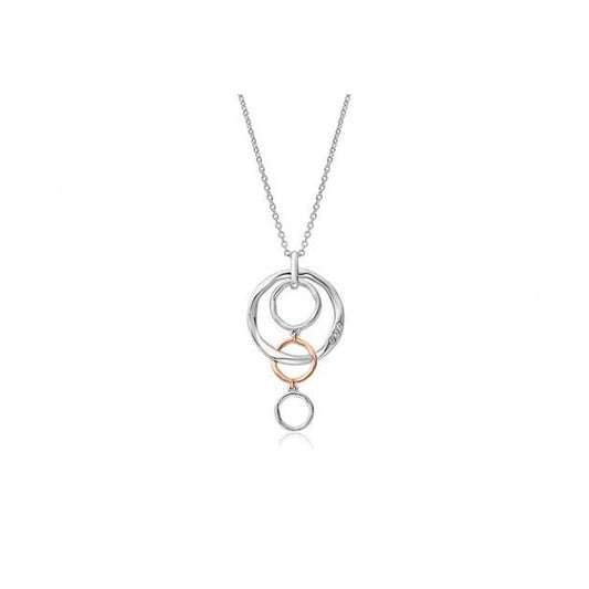 Ripples Triple Hoop White Topaz Pendant