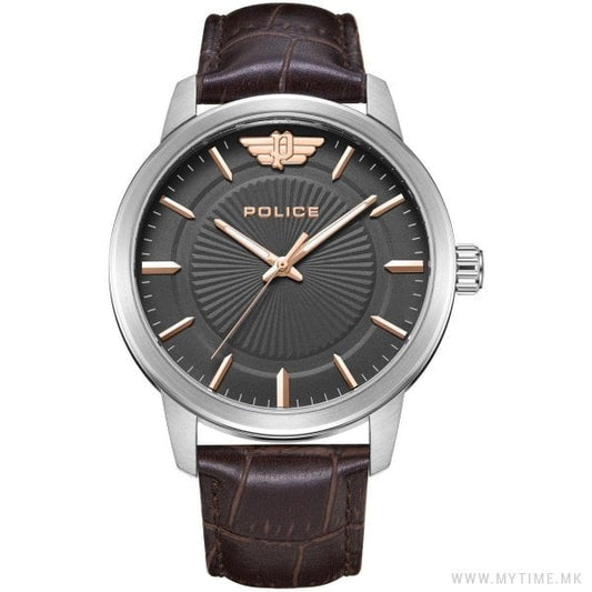 RAHO Grey Dial, Rose Gold & Brown Leather Men's