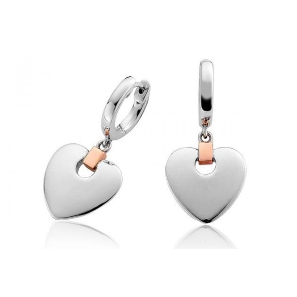 Cariad Heart Drop Earrings