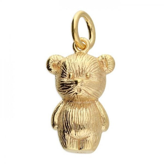 Yellow gold-plated cute teddy