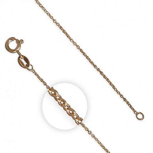 36cm/14inch rose gold-plated diamond-cut anchor