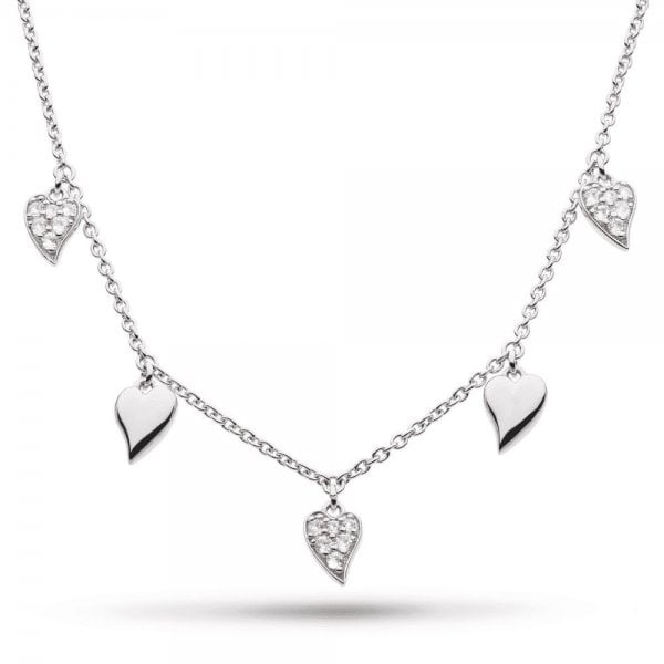 Desire Precious White Topaz Heart 17" Necklace