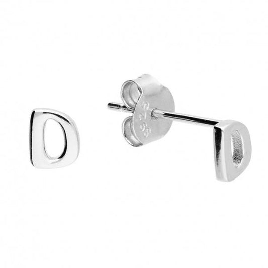 Sterling Silver Stud Earrings - Initial D
