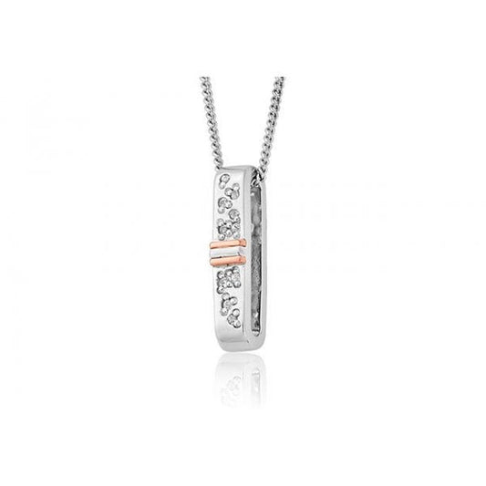 Cariad Sparkle White Topaz Drop Pendant