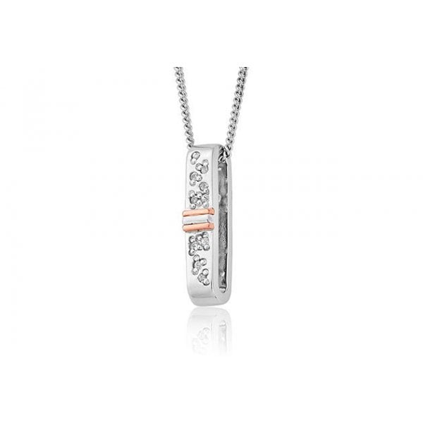 Cariad Sparkle White Topaz Drop Pendant