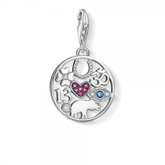 Sterling Silver Charm Club Luck Charm