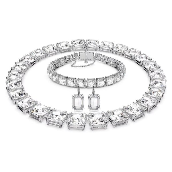 Millenia set Mixed cuts, White, Rhodium